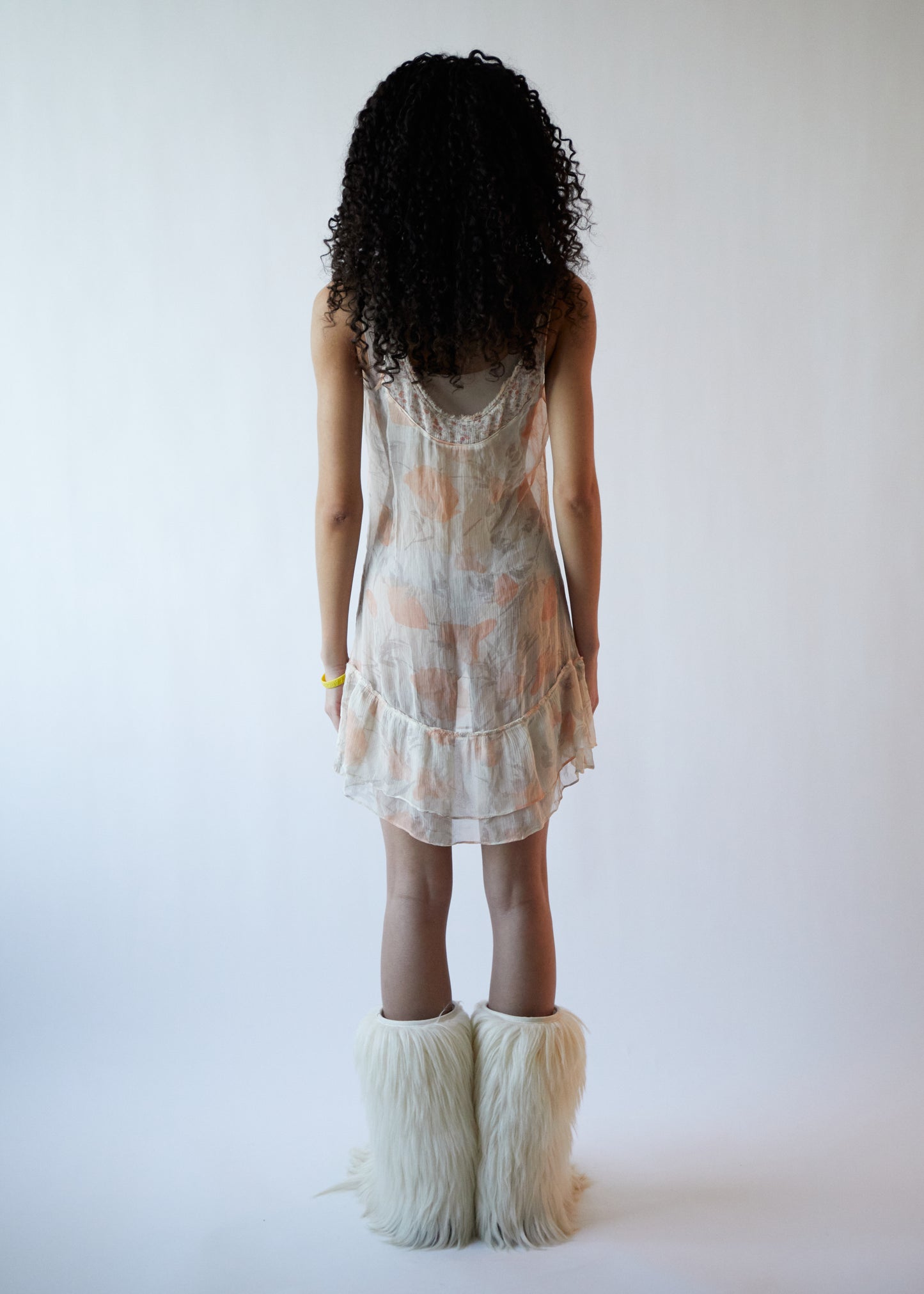 ABERCROMBIE AND FITCH SHEER PRINT MINI DRESS