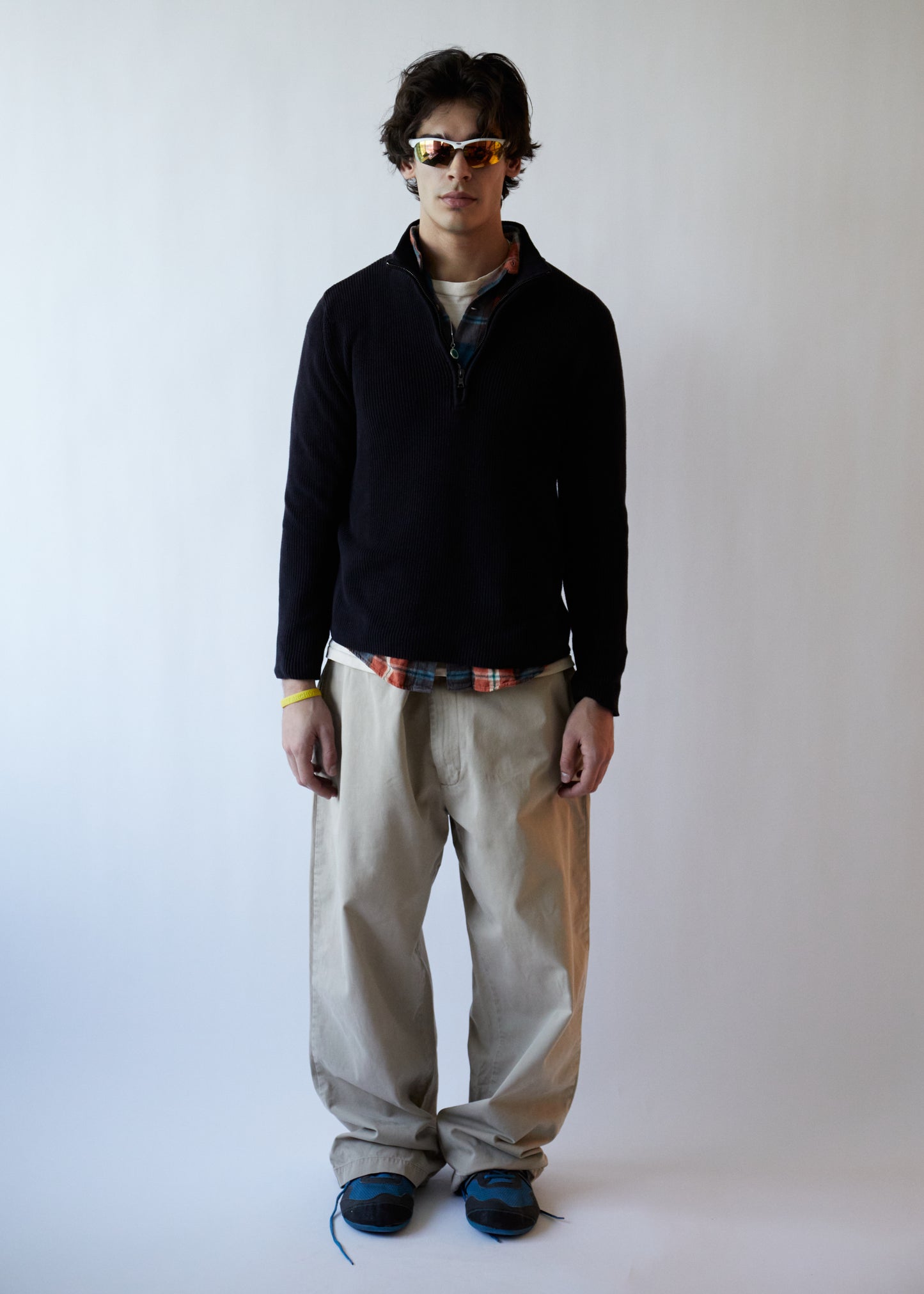 1990s CALVIN KLEIN KNIT QUARTER ZIP SWEATER