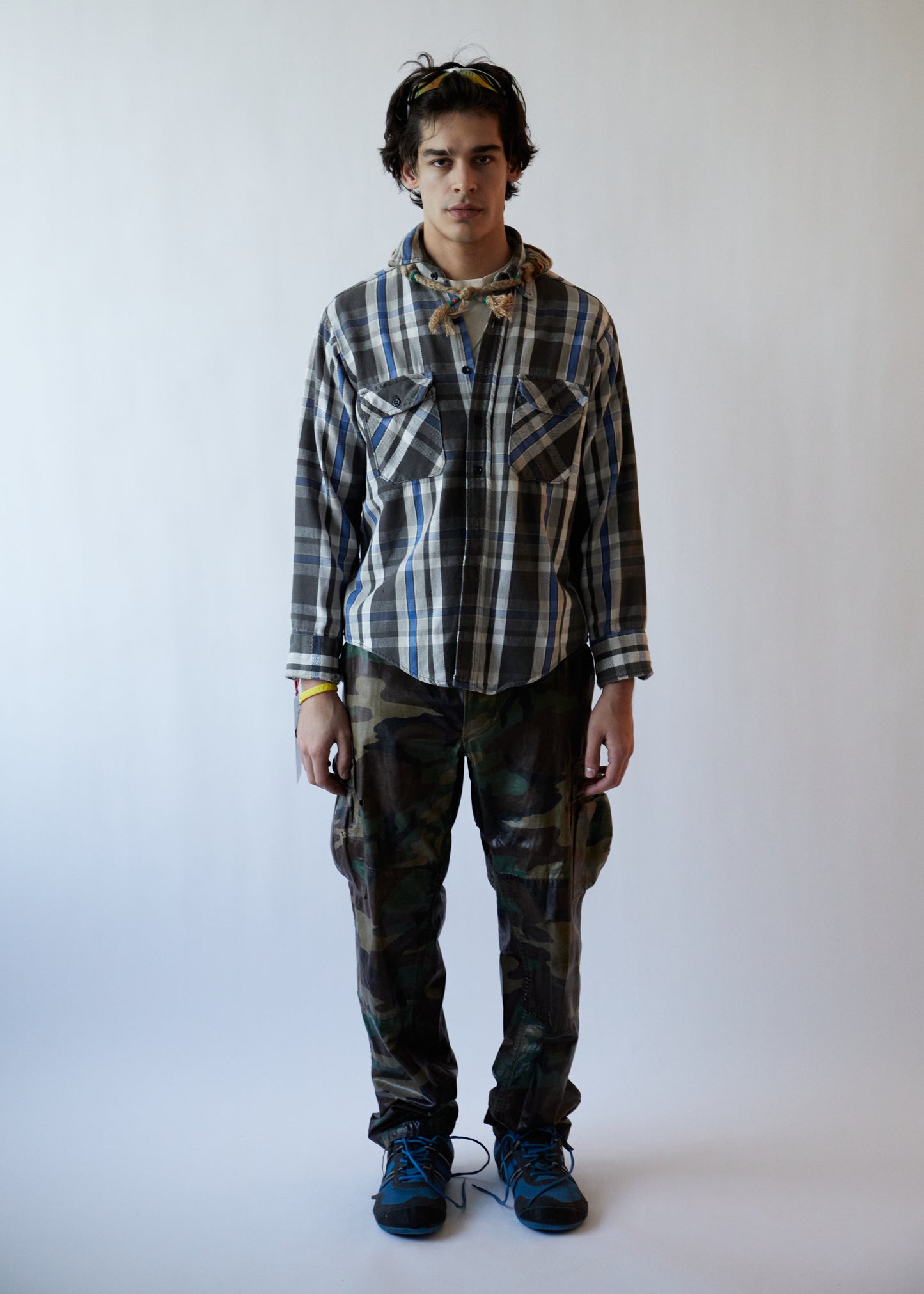 1960s GREY/BLUE FLANNEL