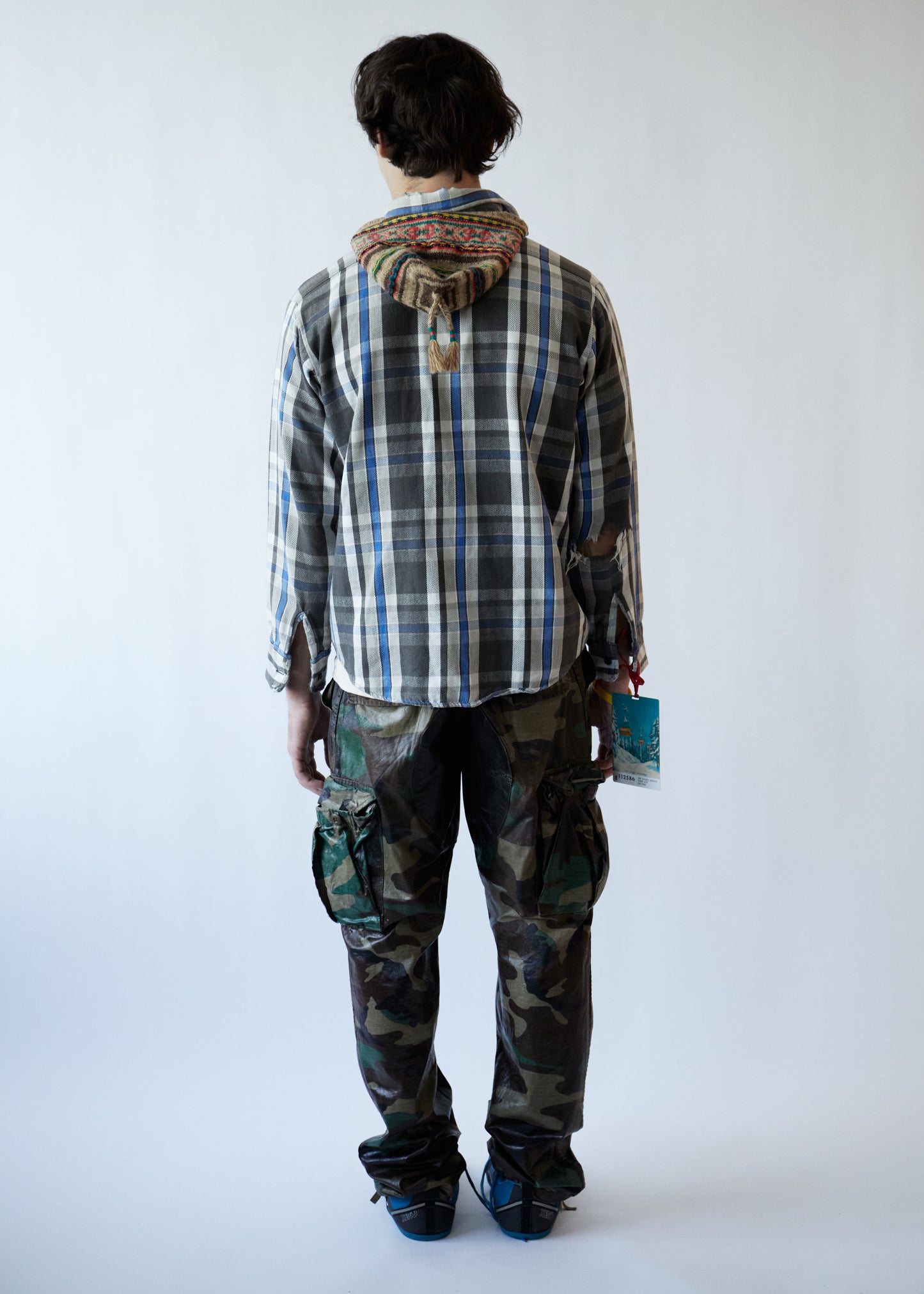 1960s GREY/BLUE FLANNEL