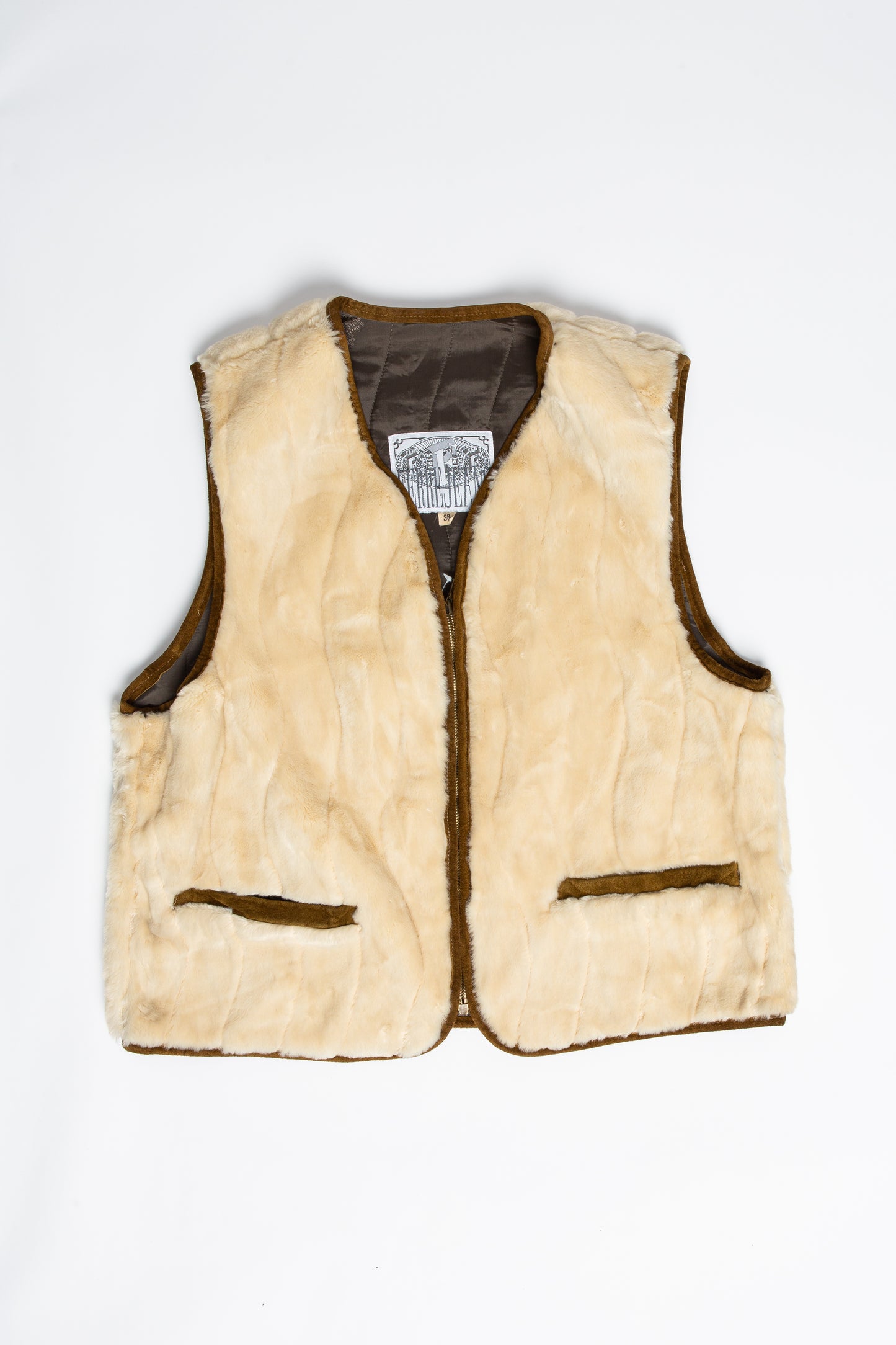 Ferre Jeans Faux Fur Zip-Up Vest