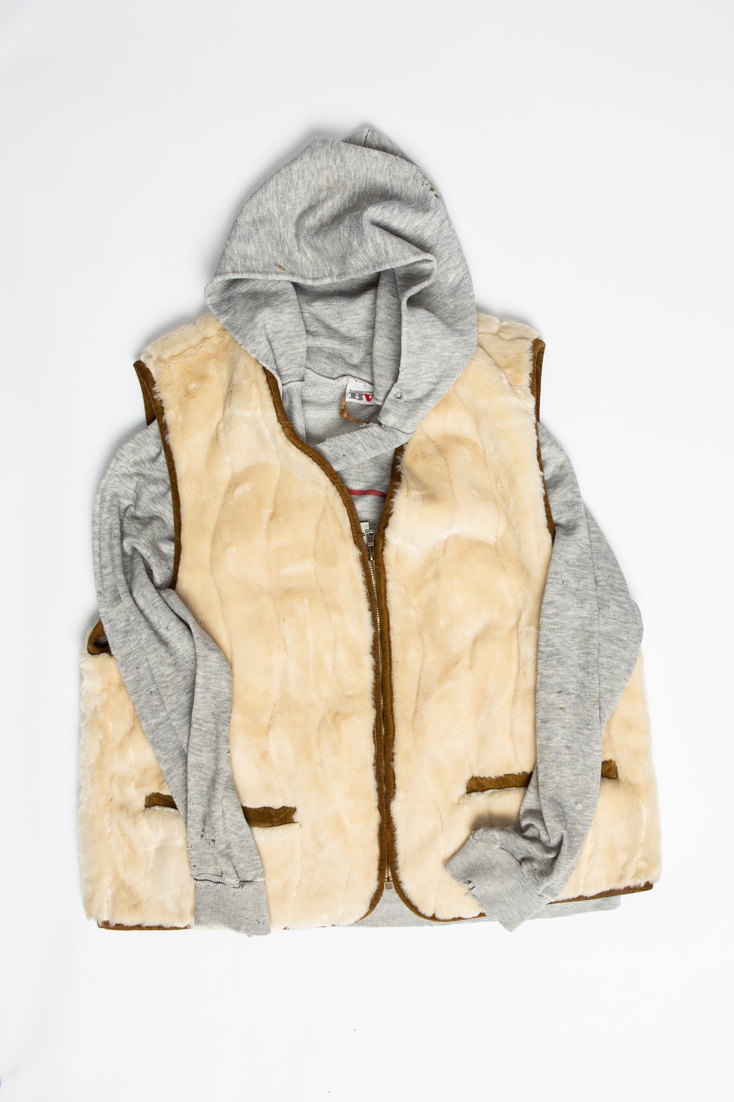 Ferre Jeans Faux Fur Zip-Up Vest